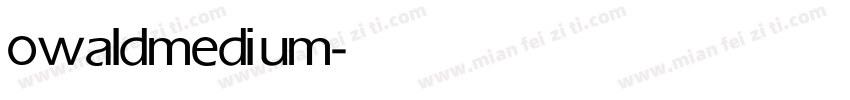 owald medium字体转换